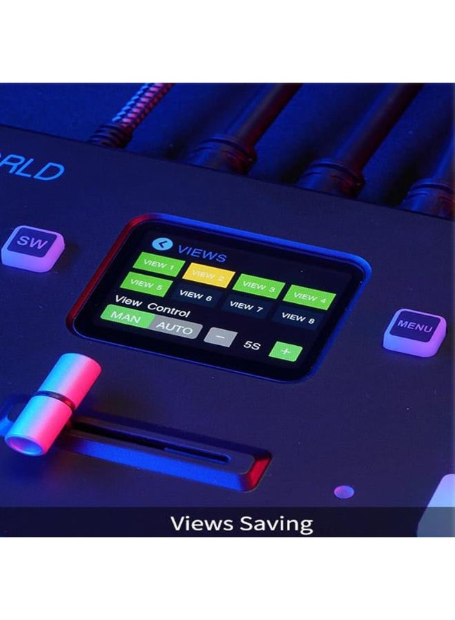 فيل وورلد جهاز مزج وتحويل فيديو متعدد الكاميرات FEELWORLD L1 Plus مزود بشاشة لمس، يدعم التسجيل عبر USB 2.0، والتحكم بكاميرات PTZ، والبث السريع عبر USB 3.0، مع شاشة لمس TFT مقاس 2 بوصة، وميزة التحويل باستخدام ذراع T-BAR. - Image 2